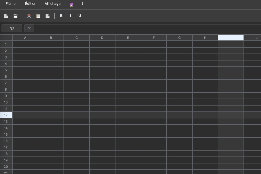Tableur Mystère - Screenshot